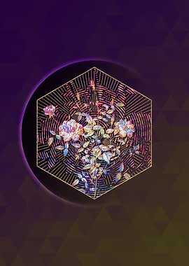 Gold Dwarf Rosebush Mosaic