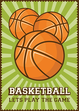 Basketball Vintage Poster
