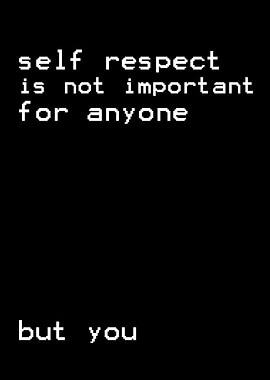 self respect