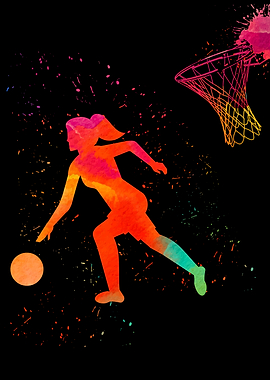 Basketball Player Colorful