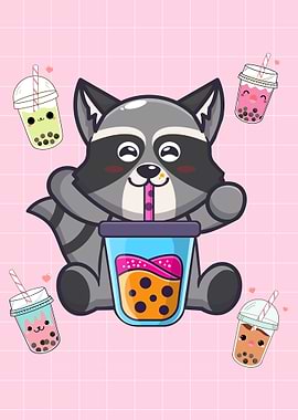 Raccoon Boba Milk Tea