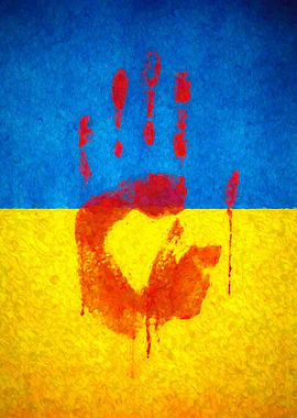 Ukraine Bloody Hand