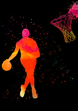 Basketball Player Colorful