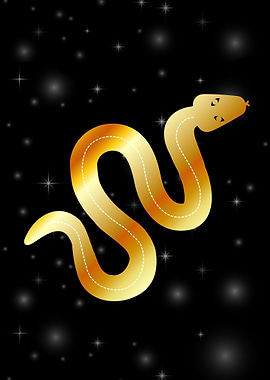 Magical golden serpentine