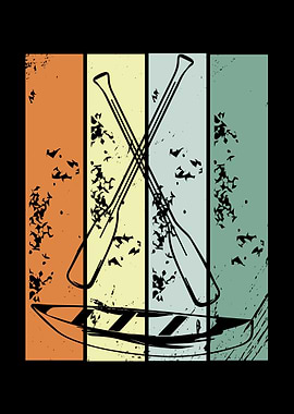 Vintage Canoe Paddle River