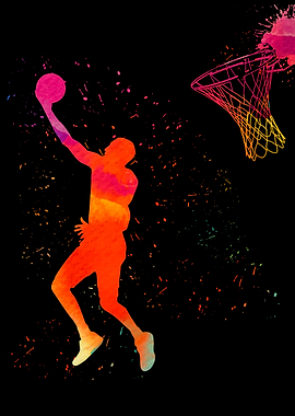 Basketball Player Colorful