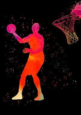 Basketball Player Colorful