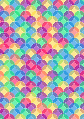 Rainbow Circles Pattern