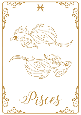 Zodiac Pisces Sign Poster