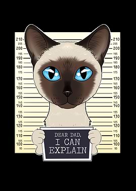 Siamese Cat Dad Dear Dad
