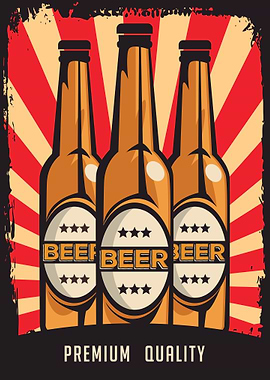 Cold Beer VIntage Poster
