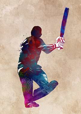 Cricket sport art