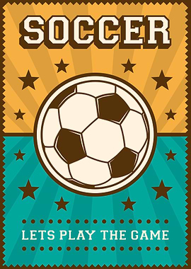 Soccer Vintage Poster