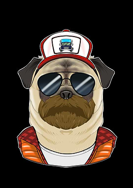 Trucker I Truck Driver Pug