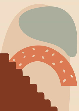 Mid century Boho shapes