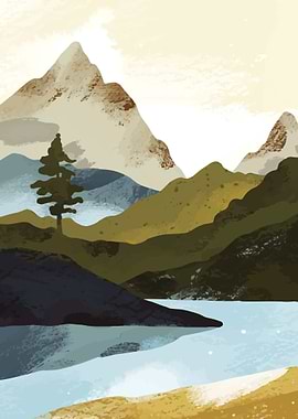 Hand painted abstract