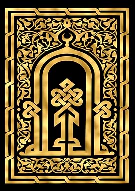 Allah Golden Calligraphy
