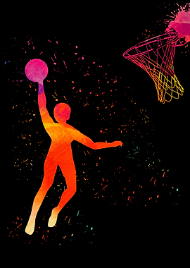 Basketball Player Colorful