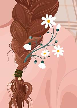 Illustrated fashion hair