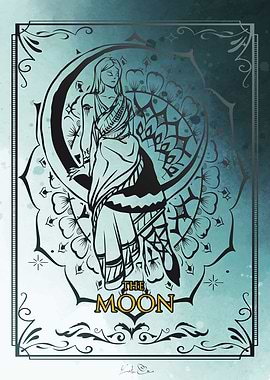 Tarot trump card The Moon