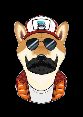 Truck Driver Shiba Inu