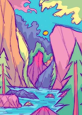 A lake amongst the rocks