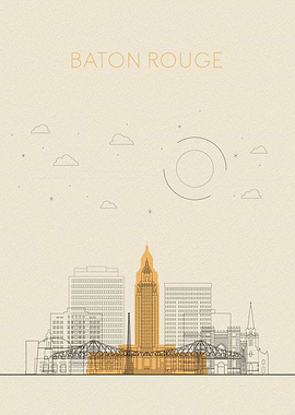 Baton Rouge Skyline