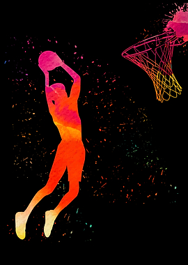 Basketball Player Colorful