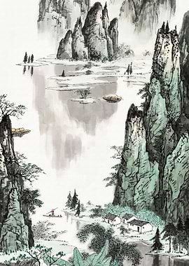 Asian mountain river