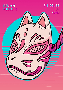 Kitsune Mask Vaporwave