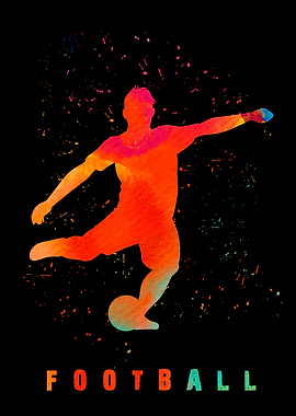 Football Player Colorful