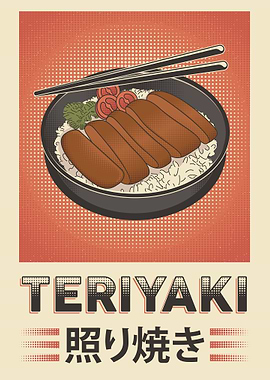 Teriyaki Vintage Poster