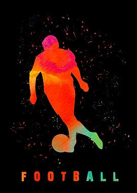 Football Player Colorful