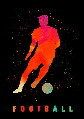 Football Player Colorful