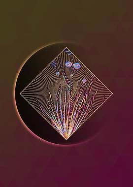 Gold Blue Corn Lily Mosaic