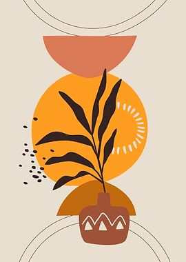 Geometric Botanical leaf