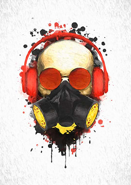 Abstract Urban Skull