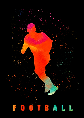 Football Player Colorful