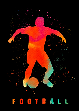 Football Player Colorful