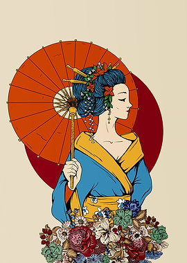 japanese art geisha