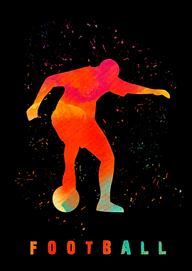 Football Player Colorful