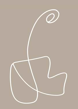 Abstract line hand drawing