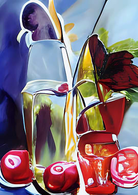 Tasty Cherries and Wine