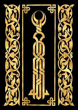 Allah Golden Calligraphy