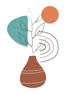 Leaf vase boho rainbowline