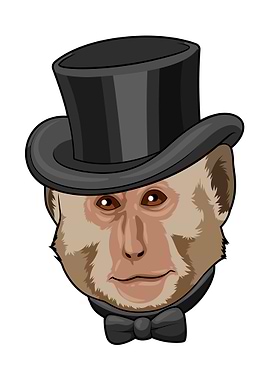Monkey Gentleman Ribbon
