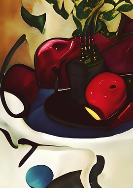 Cherry Wine Abstract