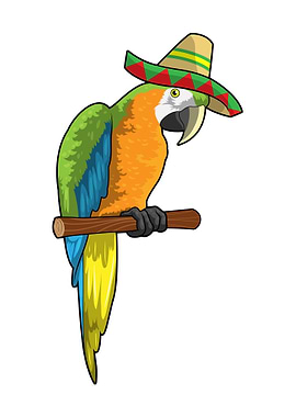 Parrot Straw hat
