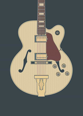 Antique Hollow Body Guitar