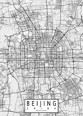 Beijing City Map Light